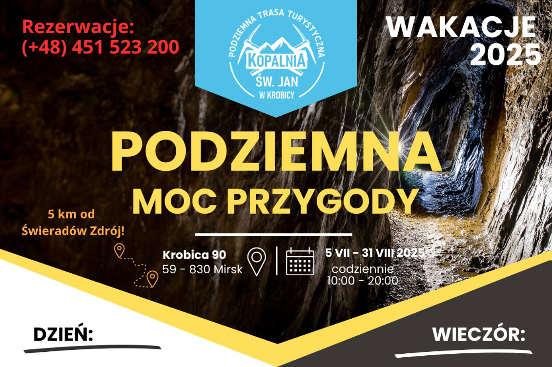 Podziemna moc przygody w Kopalni św. Jan w Krobicy